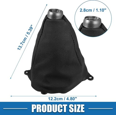 A ABSOPRO Car Shift Boot Cover Gear Shift Knob Boot Dust Cover for Honda Civic 2006-2012 PU Black in Saudi Arabia