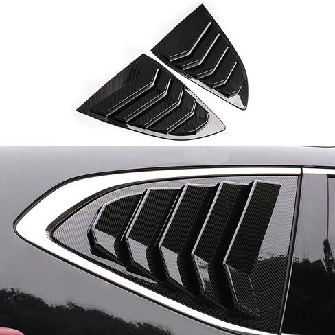 2PCS ABS Bright Black Racing Style Rear Side Window Louvers Air Vent Scoop Shades Panel Cover Auto Exterior Decoration Trim Accessories for Honda CRV 2017 2018 2019 2020 2021 2022 in Kuwait