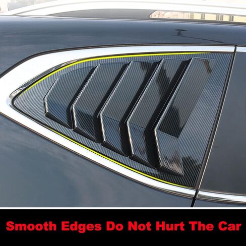 2PCS ABS Bright Black Racing Style Rear Side Window Louvers Air Vent Scoop Shades Panel Cover Auto Exterior Decoration Trim Accessories for Honda CRV 2017 2018 2019 2020 2021 2022 in Kuwait