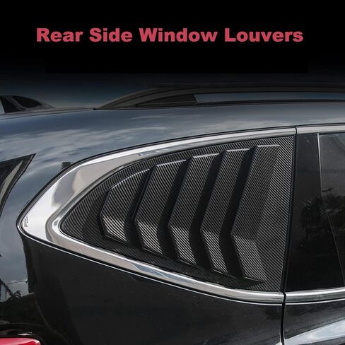 2PCS ABS Bright Black Racing Style Rear Side Window Louvers Air Vent Scoop Shades Panel Cover Auto Exterior Decoration Trim Accessories for Honda CRV 2017 2018 2019 2020 2021 2022 in Kuwait