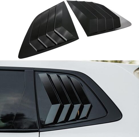 2PCS ABS Bright Black Racing Style Rear Side Window Louvers Air Vent Scoop Shades Panel Cover Auto Exterior Decoration Trim Accessories for Honda CRV 2017 2018 2019 2020 2021 2022 in Kuwait