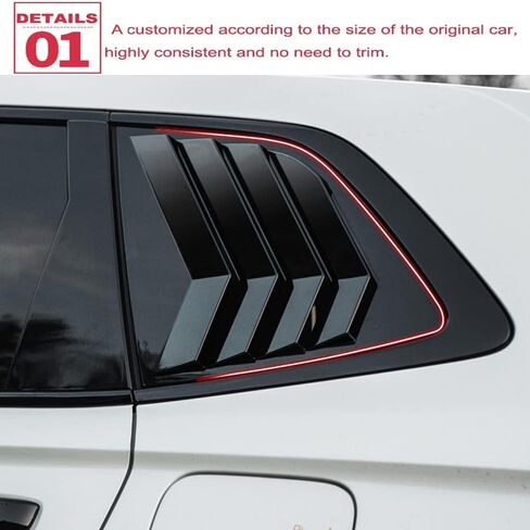 2PCS ABS Bright Black Racing Style Rear Side Window Louvers Air Vent Scoop Shades Panel Cover Auto Exterior Decoration Trim Accessories for Honda CRV 2017 2018 2019 2020 2021 2022 in Kuwait