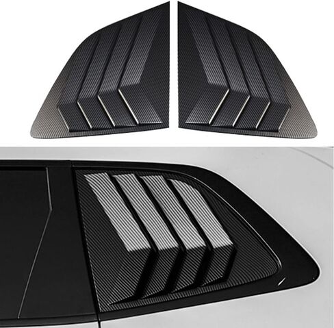 2PCS ABS Bright Black Racing Style Rear Side Window Louvers Air Vent Scoop Shades Panel Cover Auto Exterior Decoration Trim Accessories for Honda CRV 2017 2018 2019 2020 2021 2022 in Kuwait