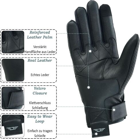 JAUNTY Motorcycle Gloves for Women Leather Riding Touchscreen Gloves for Ladies with Hard Knuckle Perforated Breathable Biker Gloves ATV BMX Combat Motocross Gloves for Riding Racing in Saudi Arabia