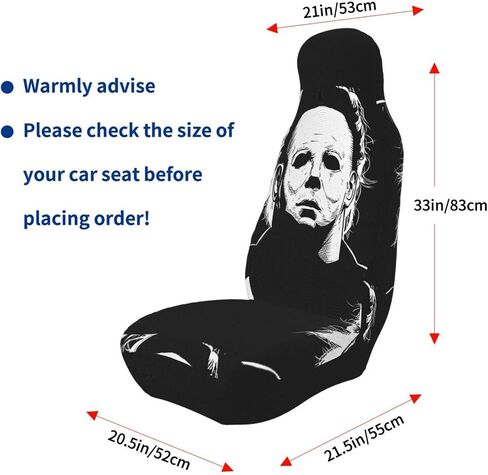 Dxddsdks Michael Myers Car Seat Cover, Car Seat Protection Cover, Advanced Elastic Universal Car Cushion Cover, Car Seat Cover is Suitable for Most Truck Cars in Saudi Arabia