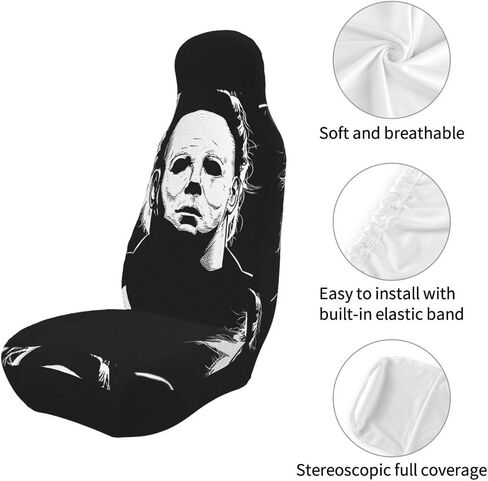 Dxddsdks Michael Myers Car Seat Cover, Car Seat Protection Cover, Advanced Elastic Universal Car Cushion Cover, Car Seat Cover is Suitable for Most Truck Cars in Saudi Arabia