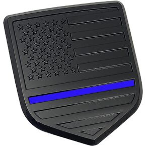 Fit RAM الخلفية الباب الخلفي شعار العلم الأمريكي، ABS شارة العلم الأمريكي متوافقة مع 2009-2018 دودج رام 1500 2500 3500 (أسود)