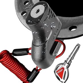 Motorcycle Locks Heavy Duty anti Theft,Cable Locks with Combination,Heavy Duty Bike Lock with Key,Mini Lock,Wheel Disc Lock,Disk Brake Lock Accessories for Adult Bikes and Cables (Black) in Kuwait