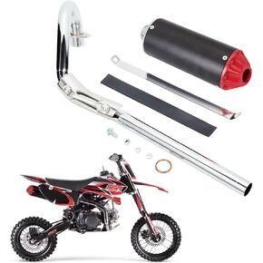 28mm عالية الأداء العادم الخمار كاتم الصوت مجموعة الأنابيب 90cc 110cc 125cc الترابية حفرة الدراجة CRF50 SSR باجا كولستر البيرانا بيستر برو تاوتاو 125cc TTR تاوتاو DB10 DB14 BMS برو 70 in Kuwait