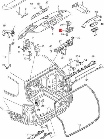 محرك قفل الباب الخلفي CNRAQR، محرك قفل الباب الخلفي متوافق مع 2010-2014 VW Jetta Sportwagen، 2008-2017 VW Tiguan (استبدال OE# 5M0827505E،5M0827505B) in Saudi Arabia