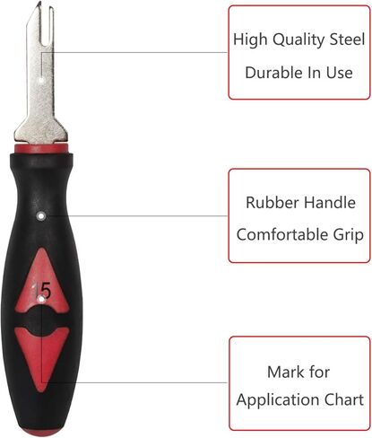 صن لو واي مجموعة ادوات تحرير طرفية عالمية مكونة من 23 قطعة، مجموعة ازالة موصلات الأسلاك الكهربائية وازالة دبوس التجعيد للمركبات الامريكية المحلية والمستوردة in Kuwait