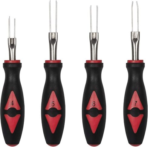 صن لو واي مجموعة ادوات تحرير طرفية عالمية مكونة من 23 قطعة، مجموعة ازالة موصلات الأسلاك الكهربائية وازالة دبوس التجعيد للمركبات الامريكية المحلية والمستوردة in Kuwait