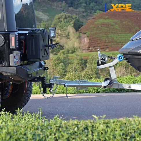 XPE Tow Hitch- Fits 2.5'' Receiver Only, 8'' Drop/Rise Drop, Dual Ball (2'' X 2-5/16''), Adjustable Aluminum Trailer Hitch for Heavy Duty Truck -18,500 Gtw with Trailer Locks, Black, X-322508 in Kuwait