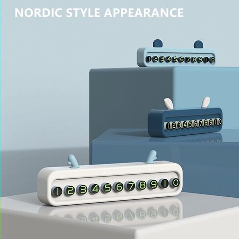 لوحة بطاقة ركن السيارة المؤقتة من Holy Feather - حل سهل لاحتياجات ركن السيارة الخاصة بك، لوحة بطاقة رقم الهاتف المؤقتة لبطاقة ركن السيارة الرقمية اللطيفة<أزرق داكن> in Kuwait