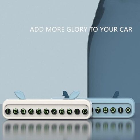 لوحة بطاقة ركن السيارة المؤقتة من Holy Feather - حل سهل لاحتياجات ركن السيارة الخاصة بك، لوحة بطاقة رقم الهاتف المؤقتة لبطاقة ركن السيارة الرقمية اللطيفة<أزرق داكن> in Kuwait