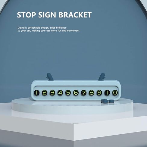 لوحة بطاقة ركن السيارة المؤقتة من Holy Feather - حل سهل لاحتياجات ركن السيارة الخاصة بك، لوحة بطاقة رقم الهاتف المؤقتة لبطاقة ركن السيارة الرقمية اللطيفة<أزرق داكن> in Kuwait