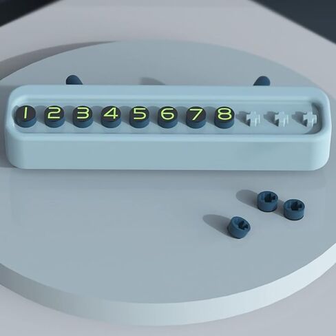 لوحة بطاقة ركن السيارة المؤقتة من Holy Feather - حل سهل لاحتياجات ركن السيارة الخاصة بك، لوحة بطاقة رقم الهاتف المؤقتة لبطاقة ركن السيارة الرقمية اللطيفة<أزرق داكن> in Kuwait