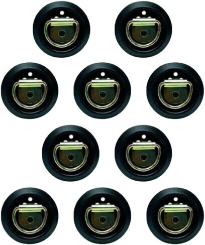 DC Cargo Mall 4 D-Ring Tie-Downs with Plastic Pan Fittings, Anchor Trailer Cargo Load with Floor Flush Surface Mount D-Rings; Safe Tie-Down Working Limit 533 pounds in Saudi Arabia