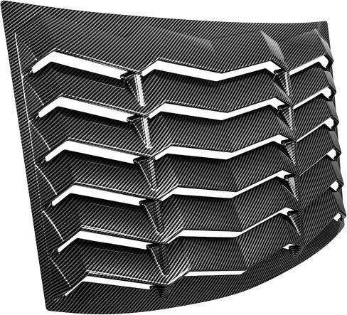 Rear Window Louver for Chevy Chevrolet Camaro 2010 2011 2012 2013 2014 2015 Windshield Sun Shade Cover Vent GT Lambo Style Custom Fit All Weather ABS (Glossy Carbon Fiber) in Saudi Arabia