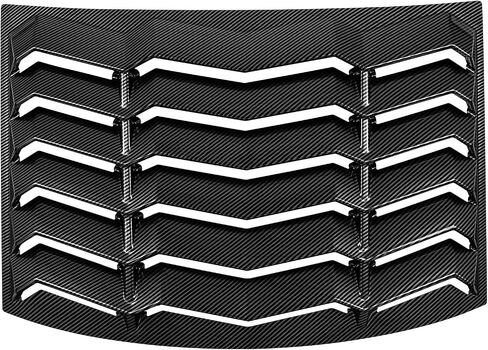 Rear Window Louver for Chevy Chevrolet Camaro 2010 2011 2012 2013 2014 2015 Windshield Sun Shade Cover Vent GT Lambo Style Custom Fit All Weather ABS (Glossy Carbon Fiber) in Saudi Arabia