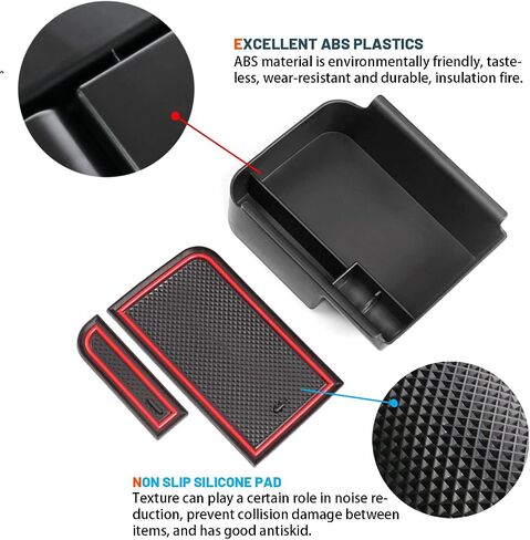 RUIYA for Golf GTI منظم وحدة التحكم المركزية 2020-2023 VW Golf GTI MK8 ملحقات Golf MK8 مسند الذراع وحدة التحكم المركزية مادة ABS صينية وحدة التحكم الوسطى المتوافقة مع 2020 2021 2022 2023 VW Golf GTI MK8 in Saudi Arabia
