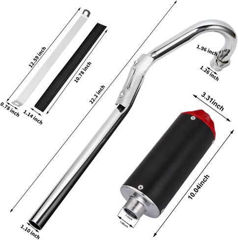28mm High Performance Exhaust Muffler Silencer Pipe Assembly kit Dirt Bike Motocross CRF50 SSR in Saudi Arabia