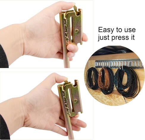 XSTRAP STANDARD 2 قطعة خطاف E-Track J مقاس 7 بوصات ملحق كبير من الفولاذ مع تركيب زنبركي للمقطورة المغلقة/RV للخوذات والحبال وسترات الدراجات النارية والأنابيب والخراطيم in Kuwait