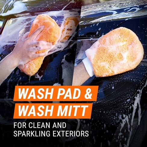 Armor All Car Cleaning Supplies Kit by Armor All, Includes Microfiber Towels, Wash Mitt and Pad, Drying Towel, Buffing Towel and Microfiber Duster in Saudi Arabia