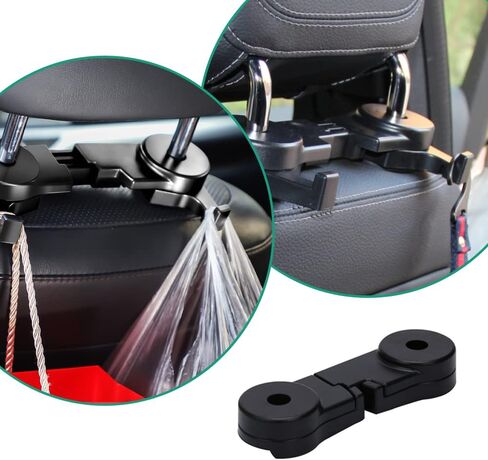 Wqiansc Car Vehicle Back Seat Headrest Hanger Hide Design Car Headrest Hook Heavy Duty Vehicle Back Seat Organizer for Cars Cloth Coat Grocery Handbags in Saudi Arabia