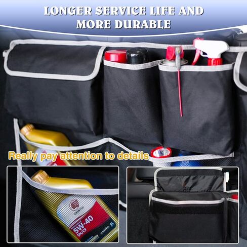 منظم صندوق السيارة لسيارات الدفع الرباعي من اليكتوني، منظمات السيارات وتخزين المقعد الخلفي قابل للطي، منظم صندوق ادوات الشاحنة، ملحقات شبكة البضائع، صندوق تخزين معلق لصندوق السيارة in Kuwait