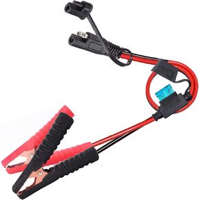 Battery Alligator Clips,10AWG Battery Charger Clamps.SAE Quick Release Adapter to Alligator Clips.Sae to Alligator Clips Extension Charging Cable for Cars Motorcycles. in Saudi Arabia