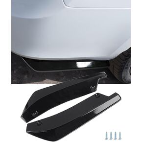 2 Packs Rear Bumper Diffuser,Car Side Fender Skirt Lip Splitter Canard Protector,Car Front Bumper Lip Body Kit Vehicle Blade Rear Shovel,Universal Size Car Body Kit (Black) in Saudi Arabia