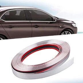 gunhunt Pack-1 Automotive Chrome Trim Molding, 49.2Ft Window Trim, Car Body Bright Strip, Car Body Rubbing Strip, for Car, Truck, RV (Silver) in Saudi Arabia