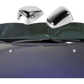 Wiper Spray Nozzle Trim Cover Decoration Exterior Accessories for Jeep Grand Cherokee 2011-2020,for Jeep Compass 2008-2015/2017+,for Jeep Cherokee 2014+,for Jeep Patriot 2011-2015,Chrome