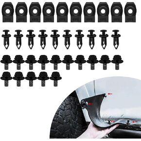 35 PCS Engine Under Cover Splash Shield Guard Body Bolts, Bumper Clamp Fastening Nut Bumper Screw Bolt Rivet Clamp Kit Compatible with Nissan 350z 370z Infiniti G35 G37 FX35 FX45