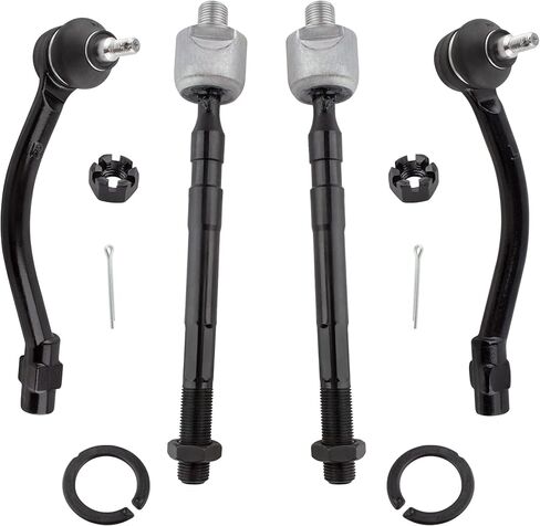 WEDOAUTO 4Pcs Front Outer + Inner Tie Rods End Links LH & RH Fit For Hyundai Elantra 2011-2016, Elantra Coupe 2013-2014, Elantra GT 2013-2017, Veloster 2012-2017 Replace# EV800886 ES801074 ES801075 in Saudi Arabia
