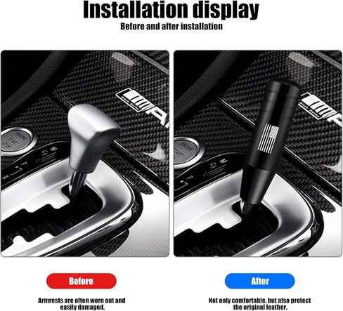 Sodcay 1 PC Gear Stick Shifter Knob، مقبض ناقل الحركة بالعلم الأمريكي، رأس مقبض تروس معدل، رأس كشك معدني، يناسب معظم المركبات (أزرق) in Saudi Arabia
