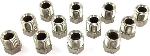 The Stop Shop Inverted Flare Stainless Steel Brake Line Fittings For 3/16 Inch O.D. Tubing With 3/8"-24 Threads (Pack of 4) in Saudi Arabia