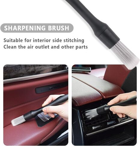 3PCS Car Detailing Brush Set,Ultra Soft Car Cleaning Brush for Dust Removal of Dashboard Center Console Seat Wheel,Portable Car Detailing Kit for Car Accessories Interior & Exterior in Saudi Arabia