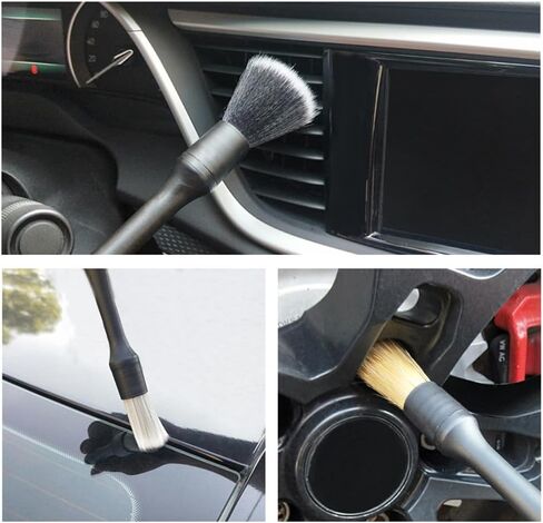 3PCS Car Detailing Brush Set,Ultra Soft Car Cleaning Brush for Dust Removal of Dashboard Center Console Seat Wheel,Portable Car Detailing Kit for Car Accessories Interior & Exterior in Saudi Arabia