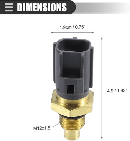 Motoforti Engine Coolant Temperature Sensor, Water Temp Sender, for Ford Transit 2006-2014, Metal, No.1797300100, Gold Tone in Saudi Arabia