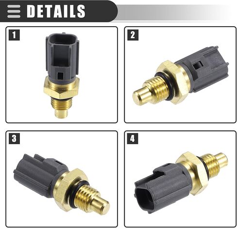 Motoforti Engine Coolant Temperature Sensor, Water Temp Sender, for Ford Transit 2006-2014, Metal, No.1797300100, Gold Tone in Saudi Arabia