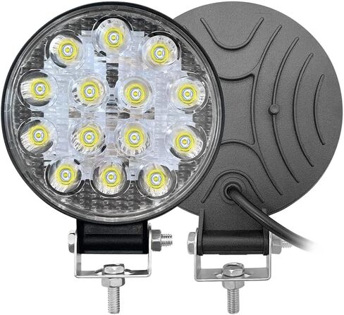 2 قطعة ضوء عمل LED دائري، 42 وات 4.3 بوصة أغطية إضاءة LED للقيادة على شريط السقف، بقعة مصابيح ضباب مقاومة للماء فائقة السطوع، عالمية للشاحنات، على الطرق الوعرة، السيارة، ATV، SUV، القارب in Kuwait