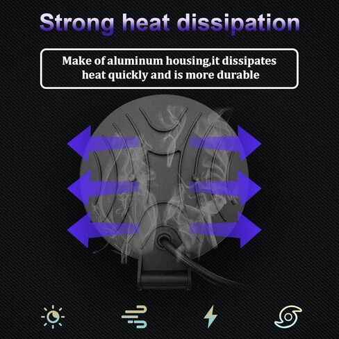 2 قطعة ضوء عمل LED دائري، 42 وات 4.3 بوصة أغطية إضاءة LED للقيادة على شريط السقف، بقعة مصابيح ضباب مقاومة للماء فائقة السطوع، عالمية للشاحنات، على الطرق الوعرة، السيارة، ATV، SUV، القارب in Kuwait