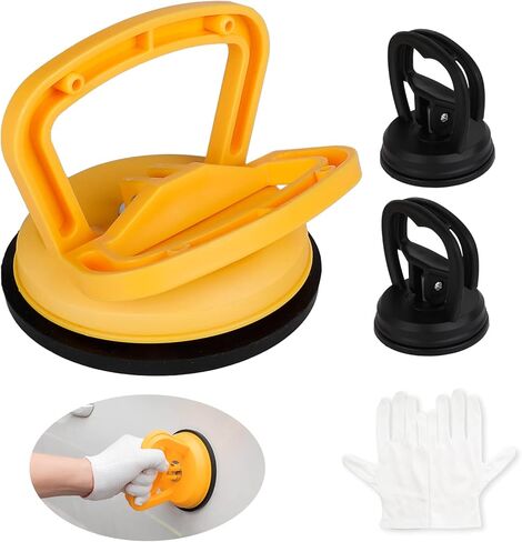 مجتذب دنت، مجموعة إزالة دنت السيارة، مجموعة من 3 أدوات سحب دنت السيارة مقبض رافع شفط كوب إزالة انبعاجات السيارة أداة سحب إصلاح دنت السيارة أداة سحب لجسم السيارة والزجاج والبلاط والمرآة in Kuwait