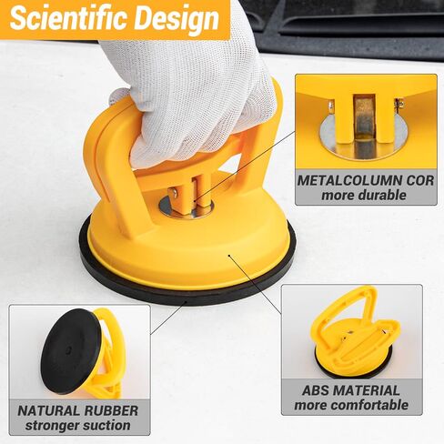 مجتذب دنت، مجموعة إزالة دنت السيارة، مجموعة من 3 أدوات سحب دنت السيارة مقبض رافع شفط كوب إزالة انبعاجات السيارة أداة سحب إصلاح دنت السيارة أداة سحب لجسم السيارة والزجاج والبلاط والمرآة in Kuwait