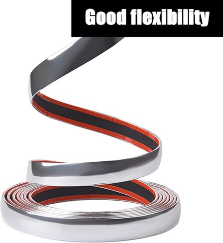 gunhunt Pack-1 Automotive Chrome Trim Molding, 49.2Ft Window Trim, Car Body Bright Strip, Car Body Rubbing Strip, for Car, Truck, RV (Silver) in Saudi Arabia