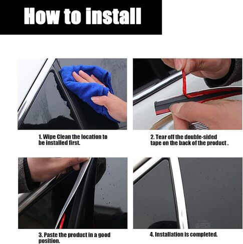 gunhunt Pack-1 Automotive Chrome Trim Molding, 49.2Ft Window Trim, Car Body Bright Strip, Car Body Rubbing Strip, for Car, Truck, RV (Silver) in Saudi Arabia