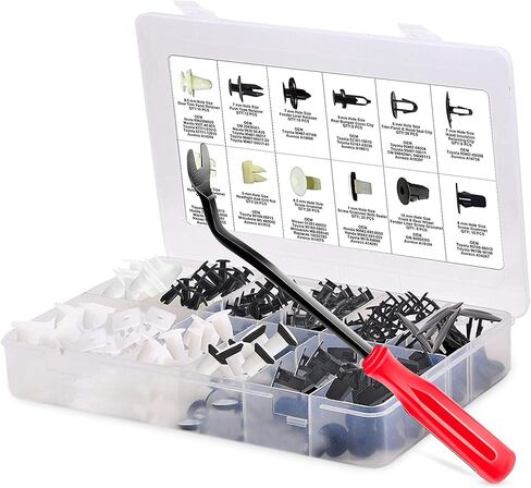 قطعة غيار أدوات AFA من أجل مشابك تثبيت Toyota Trim [166 قطعة] - المقاسات والتطبيقات الأكثر شعبية - مزيل قفل مجاني in Kuwait