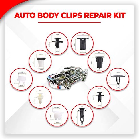 قطعة غيار أدوات AFA من أجل مشابك تثبيت Toyota Trim [166 قطعة] - المقاسات والتطبيقات الأكثر شعبية - مزيل قفل مجاني in Kuwait